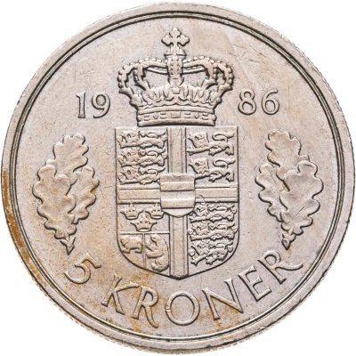 купить Дания 5 крон (kroner) 1986