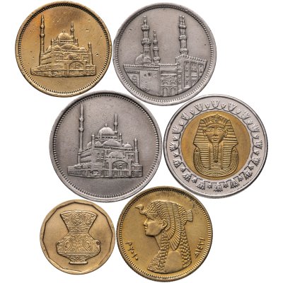 купить Египет набор 6 монет 1984-2010