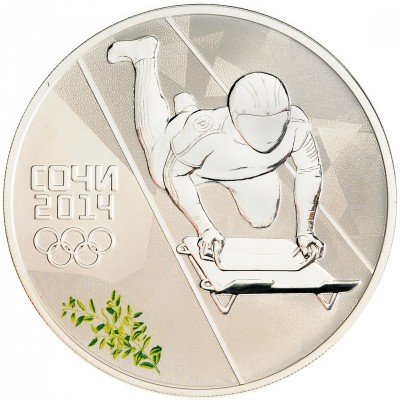 Купить 3 рубля 2014 СПМД Proof скелетон