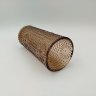 Купить Ваза цилиндрической формы с рельефным цветочным декором, стекло, Стеклозавод «Неман», СССР, 1970-1990 гг.