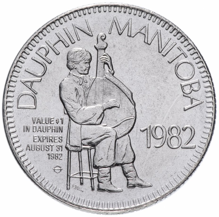 купить Канадский торговый доллар 1982 "Канадский фестиваль украинской культуры. Дофин, Манитоба"