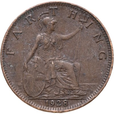 купить Великобритания 1 фартинг (farthing) 1928