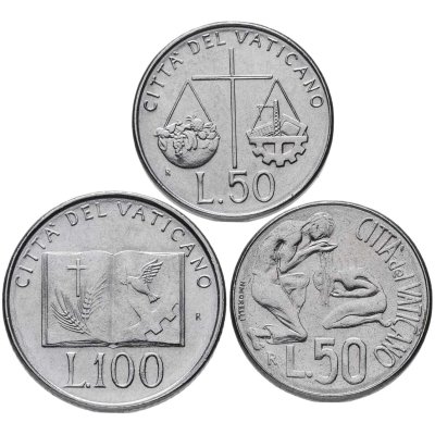 купить Ватикан набор 3 монет 1991-1992