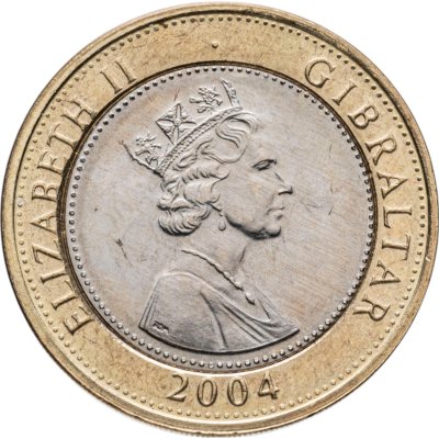 купить Гибралтар 2 фунта (pounds) 2004 300 лет захвату Гибралтара