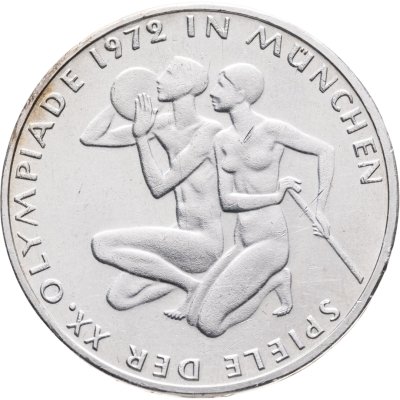 купить Германия 10 марок (mark) 1972 F XX летние Олимпийские Игры, Мюнхен 1972 - Спортсмены знак монетного двора: "D" - Мюнхен