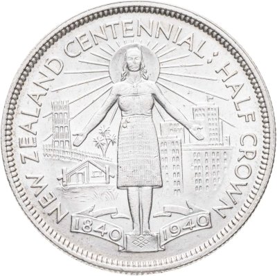 купить Новая Зеландия 1/2 кроны (crown) 1940 100 лет Новой Зеландии