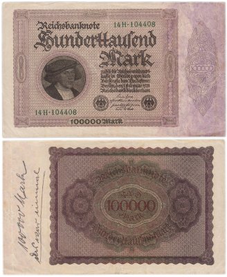 купить Германия 100000 марок 1923