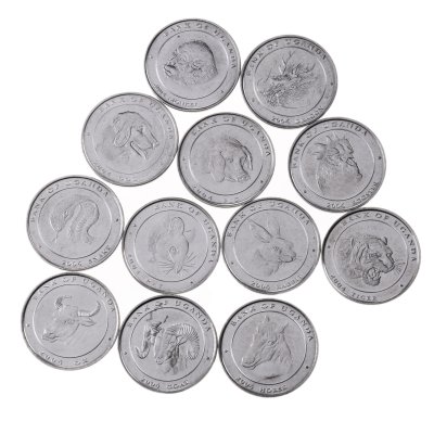 купить Уганда набор из 12 жетонов "Китайский гороскоп"