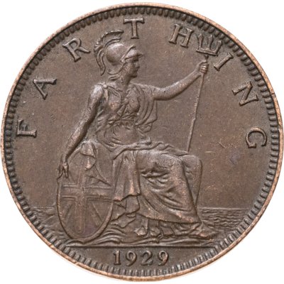 купить Великобритания 1 фартинг (farthing) 1929