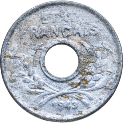 купить Французский Индокитай 5 сантимов (centimes) 1943