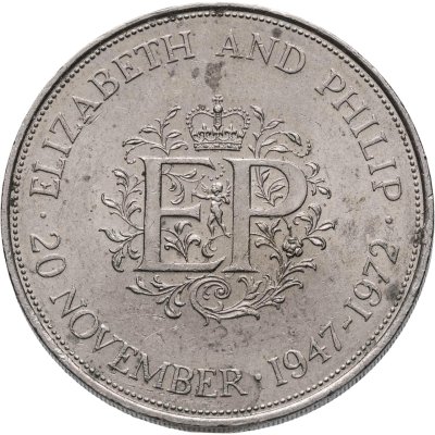 купить Великобритания 25 пенсов (pence) 1972 "Королевская серебряная свадьба"