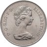 Купить Великобритания 25 пенсов (pence) 1972 "Королевская серебряная свадьба"