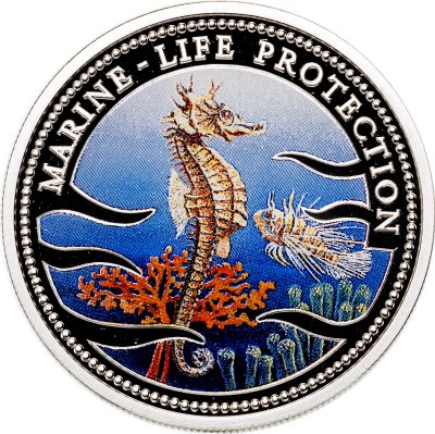 купить Палау 5 долларов 1995 «Нептун и морской конёк»