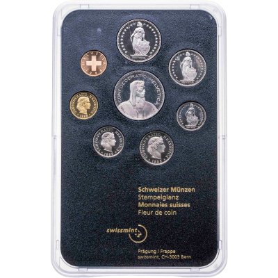 купить Швейцария 1998 годовой набор из 8-ми монет в оригинальной пластиковой упаковке