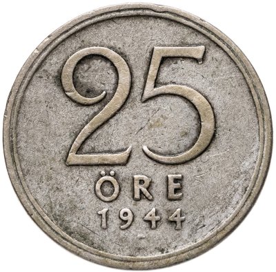купить Швеция 25 эре (ore) 1944