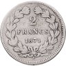 Купить Франция 2 франка (francs) 1871 LIBERTE·EGALITE·FRATERNITE Знак монетного двора: "K" - Бордо