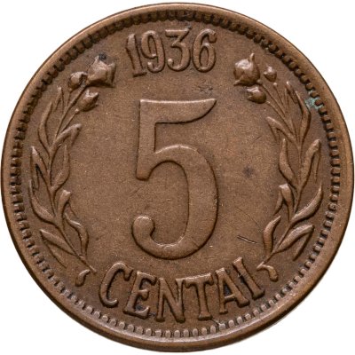 купить Литва 5 центов (centai) 1936
