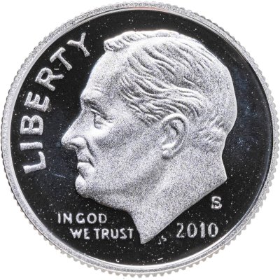 купить США 10 центов (дайм, one dime) 2010 S Proof "Roosevelt Dime (Рузвельт)"