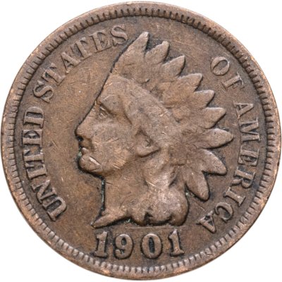 купить США 1 цент (cent) 1901 Indian Head Cent