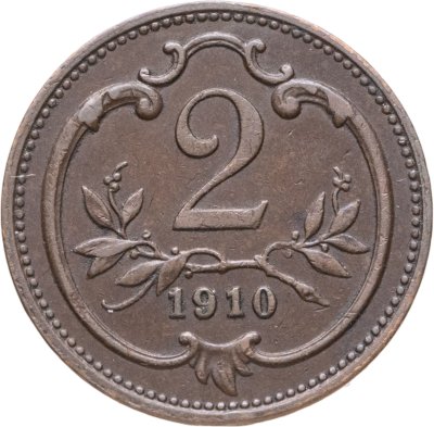 купить Австрия 2 геллера (heller) 1910