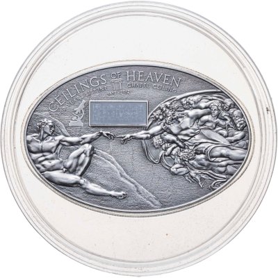 купить Острова Кука 5 долларов 2012 "Потолок Небес: 500 лет Сикстинской капеллы" с нано чипом, в футляре