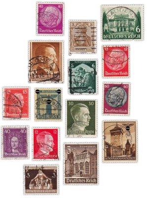 купить Германия набор из 15 марок "Третий Рейх и Веймарская республика"