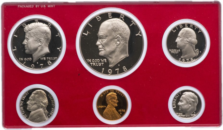 купить США Годовой набор монет 1978 Proof (6 штук) в упаковке