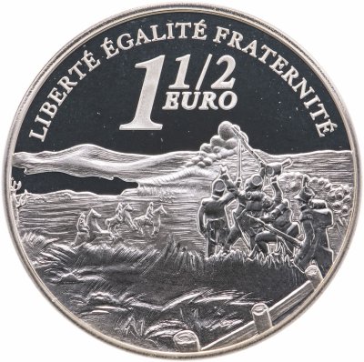 купить Франция 1,5 евро (euro) 2005 Proof "200-летие битвы под Аустерлицем. Солнце Аустерлица"