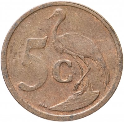 купить ЮАР 5 центов (cents) 2009 надпись "iNingizimu Afrika"