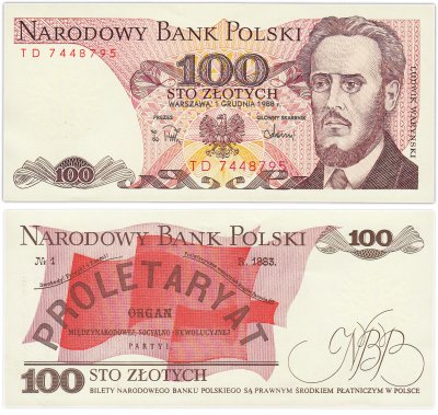 купить Польша 100 злотых 1988