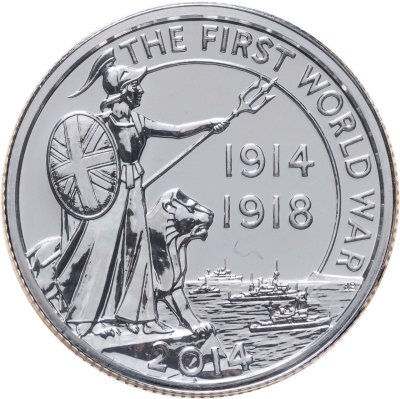 купить Великобритания 20 фунтов (pounds) 2014 "100 лет со дня начала Первой Мировой войны" в буклете