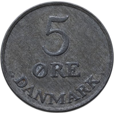 купить Дания 5 эре (ore) 1963 Цинк /серый цвет/