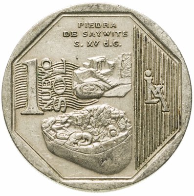 купить Перу 1 новый соль 2012 "Богатство и гордость Перу - Монолит Сайвите"