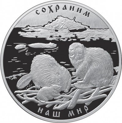 Купить 100 рублей 2008 года СПМД бобр Proof