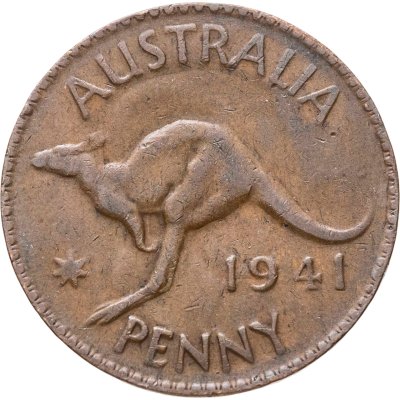 купить Австралия 1 пенни (penny) 1941 Без точки