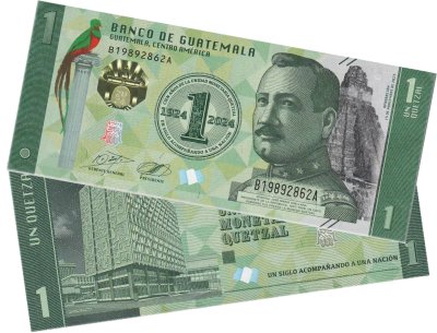 купить Гватемала 1 кетцаль 2024 памятная "100 лет Национальной валюте"